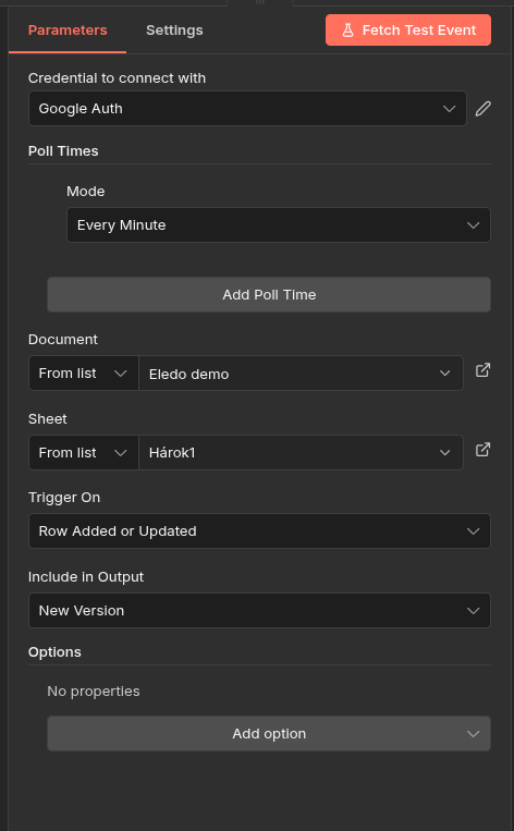 Google Sheet n8n