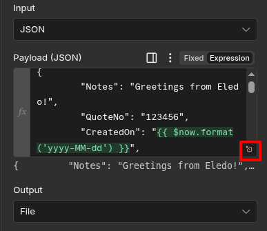 Expand JSON Payload