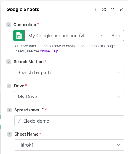 Google Sheet Make