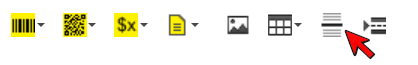 Horizontal Line icon in toolbar