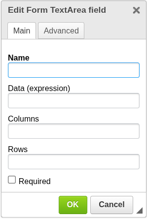 Text Area Configuration