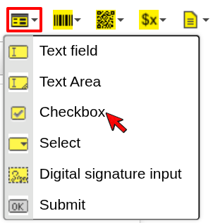 Checkbox in Form dropdown