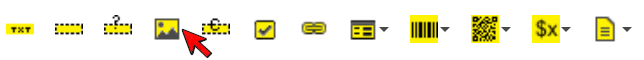 Dynamic Image icon in the top toolbar