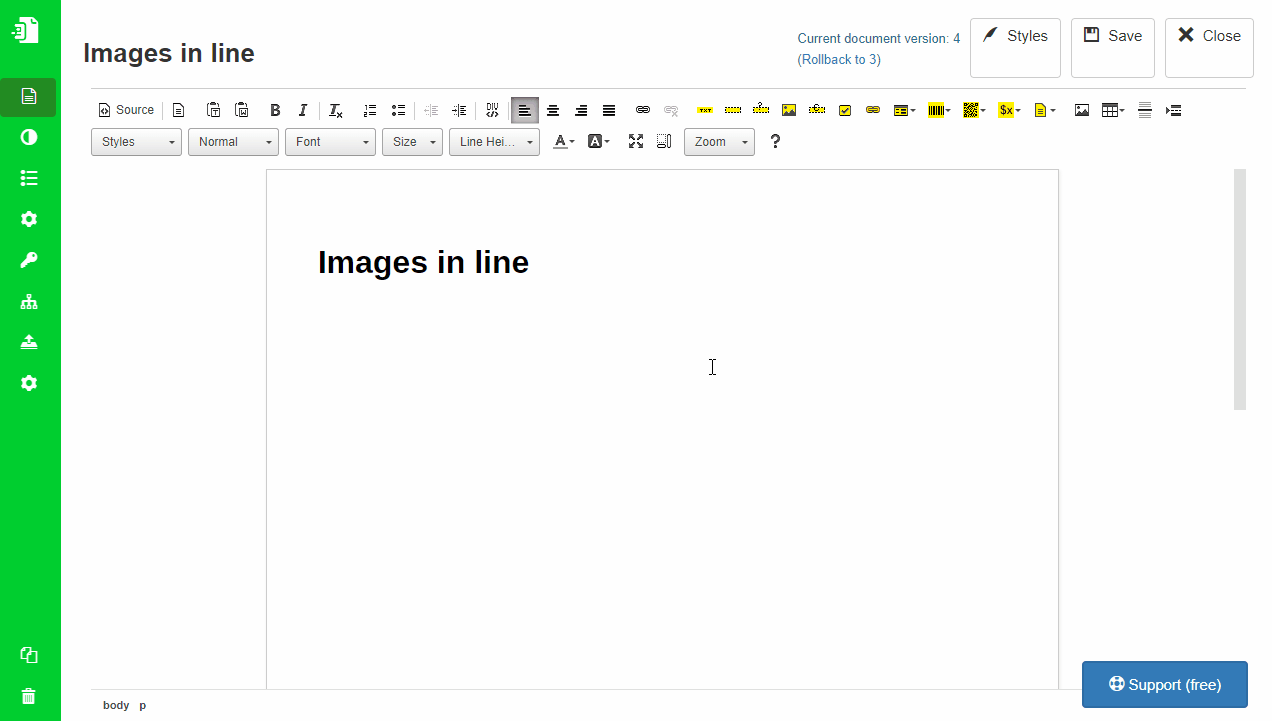 Define inline image style