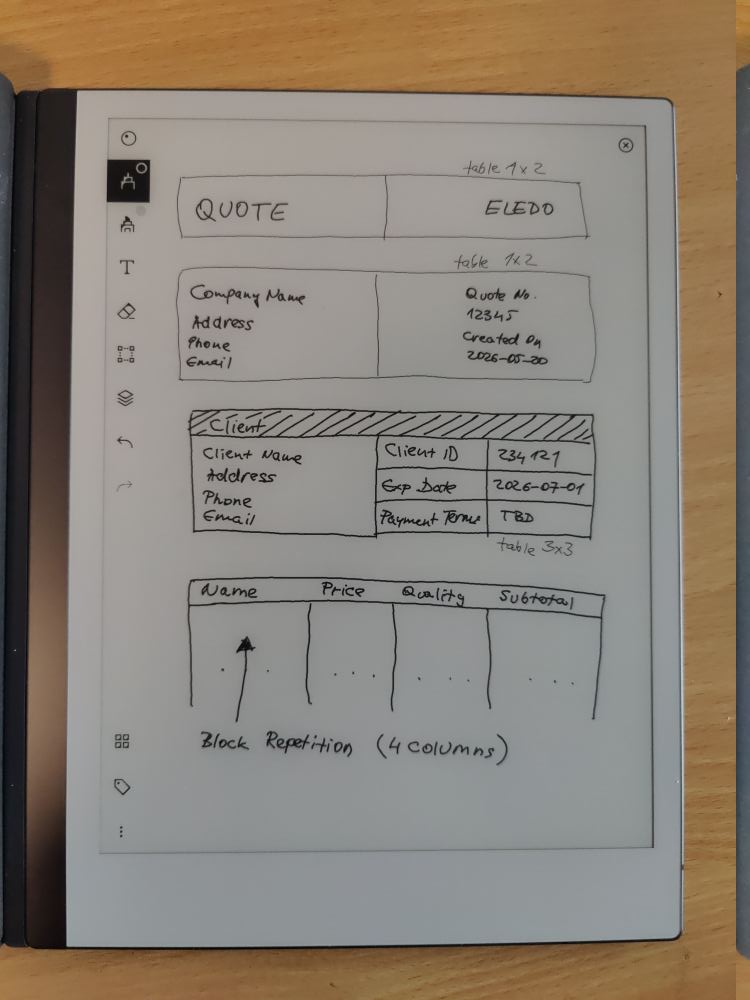 Template sketch