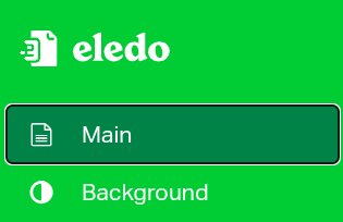 Main and Background document options in the Template Editor sidebar