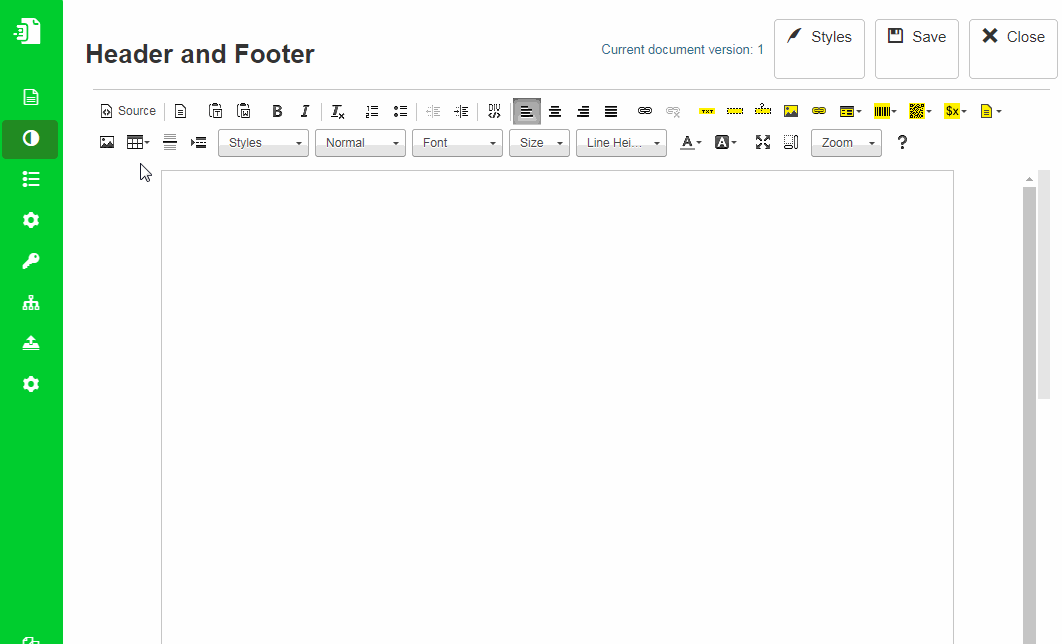 Creating 3 row table for header and footer concept