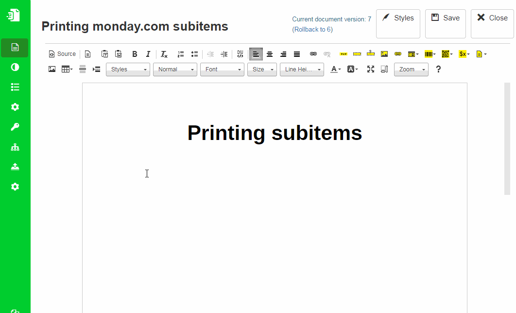 Creating repeatable Paragraph to print subitems